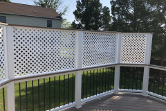 Wolf Amberwood deck with Trex Transcends railing - Herndon, VA